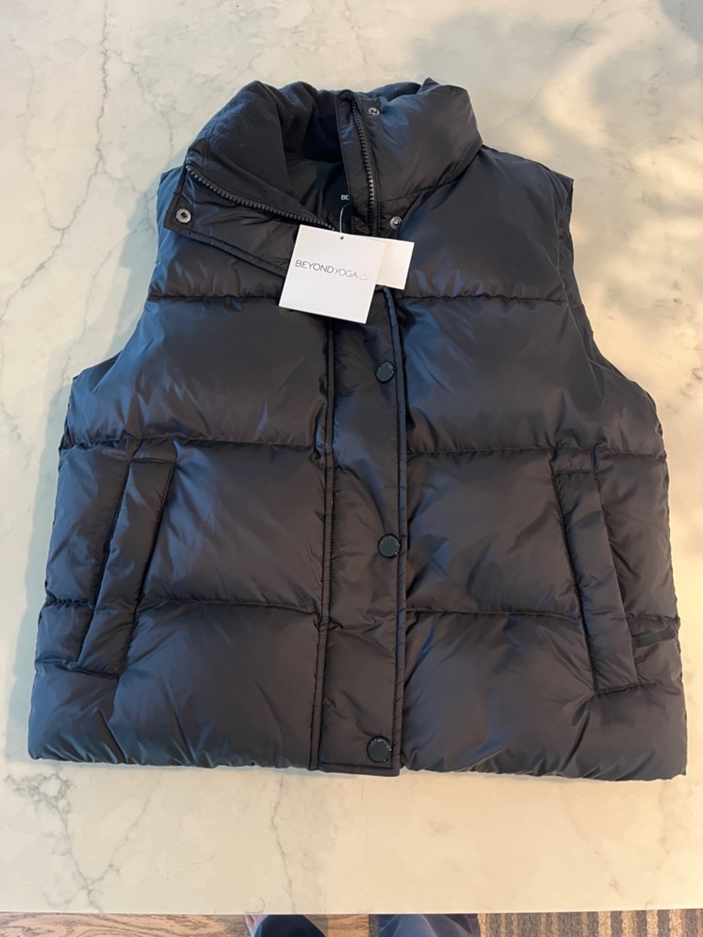 Beyond Yoga black Quilted Puffer Vest